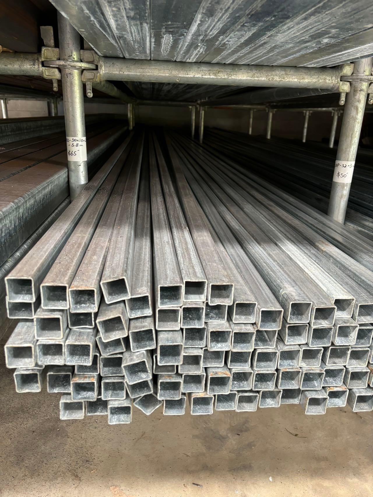 Square Box Section Racking Galv box section 30 x 30 x 2.0mm x 5.8m