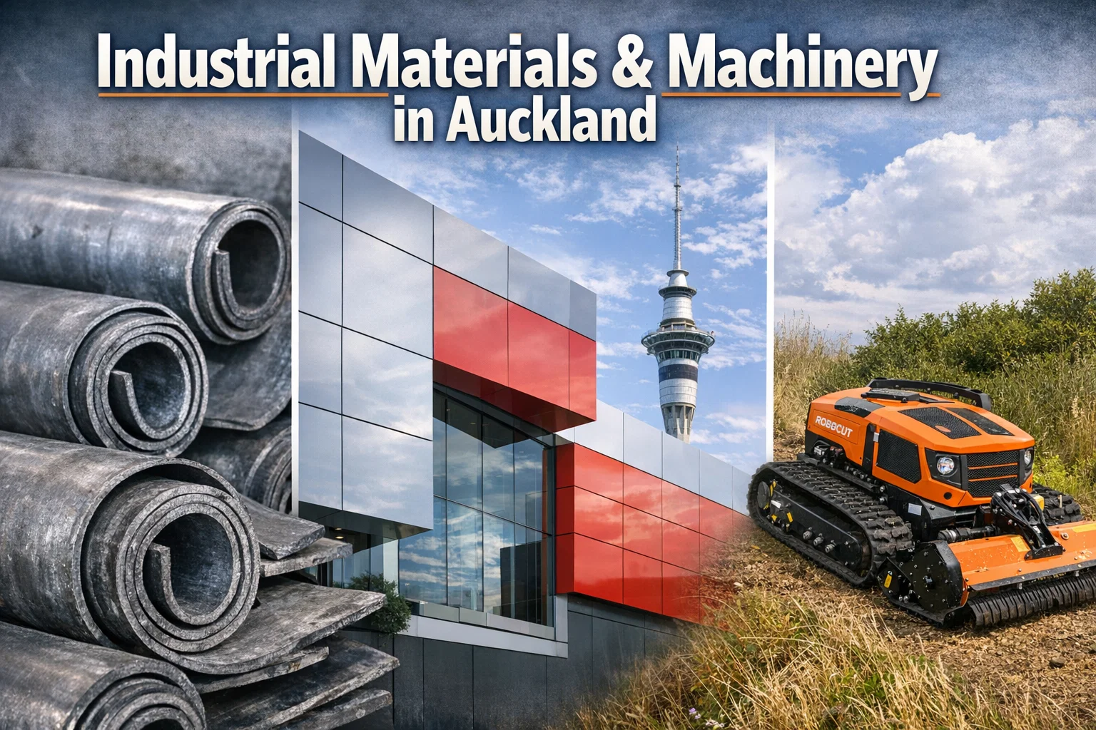 Industrial Materials & Machinery in Auckland: Lead Sheet NZ, ACM Panels & Remote Flail Mowers
